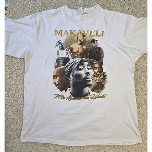 Vintage Tupac Makaveli Phat Doc Me Against The World T-Shirt Size 3XL